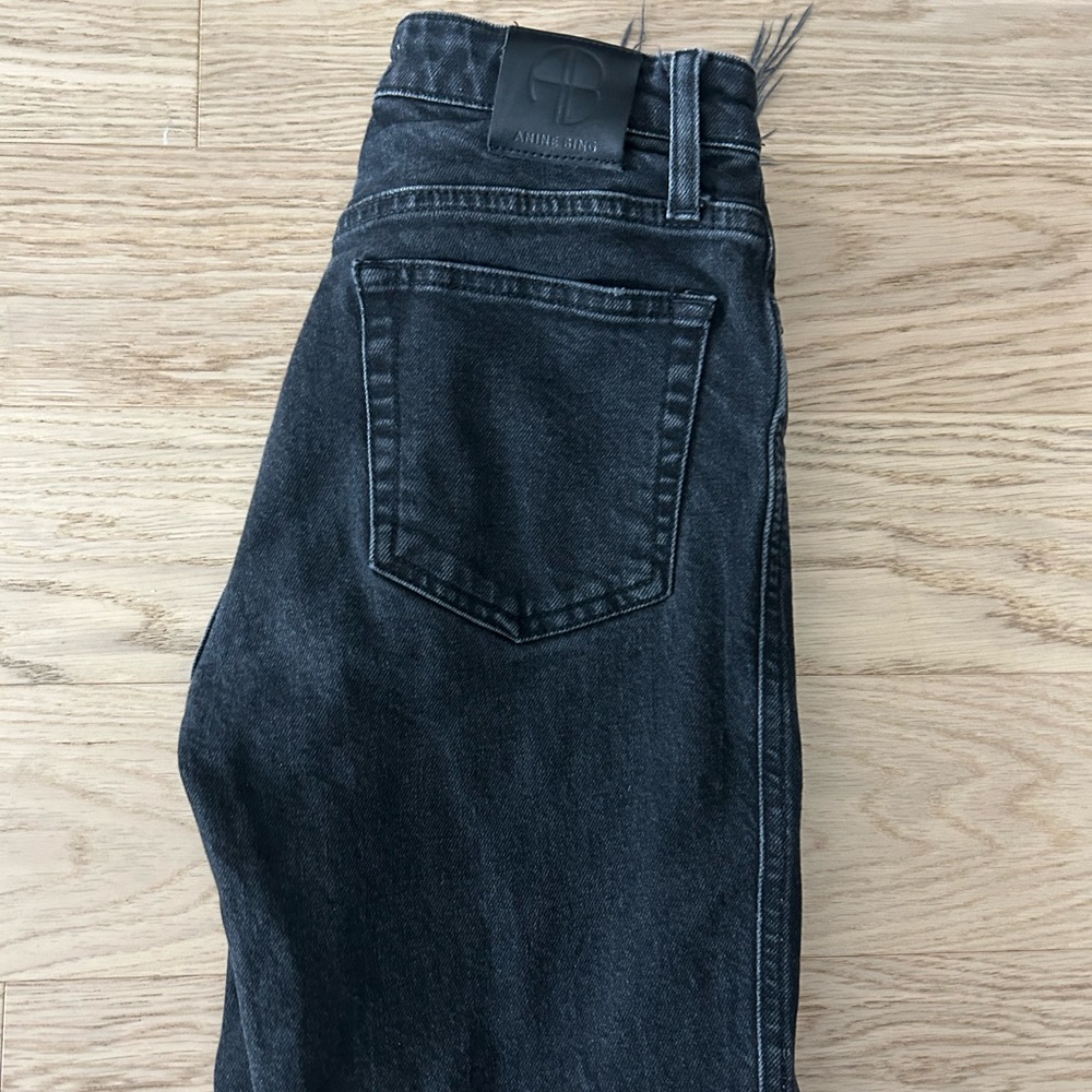 Anine bing skinny charcoal grey jeans